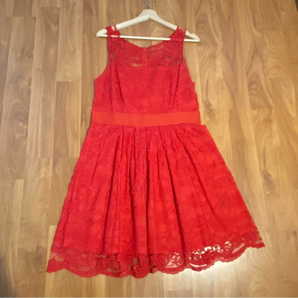 ❤️ Red Lace A Line Dress ❤️